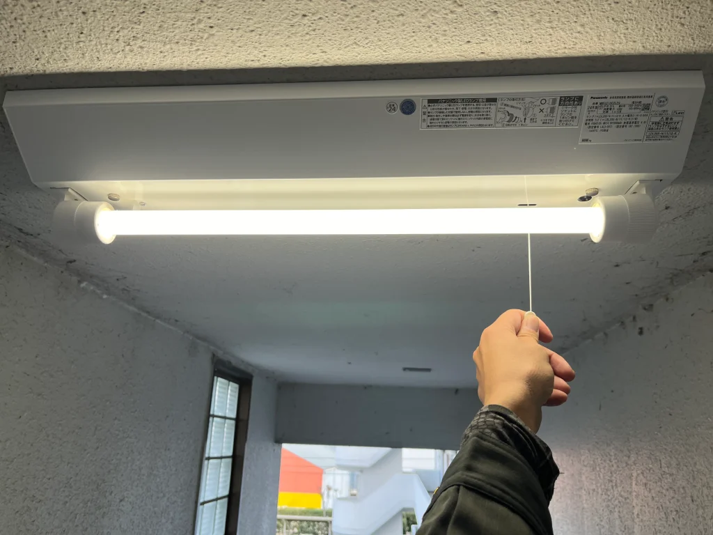 栃木市 非常用照明器具 交換工事 施工後点灯確認