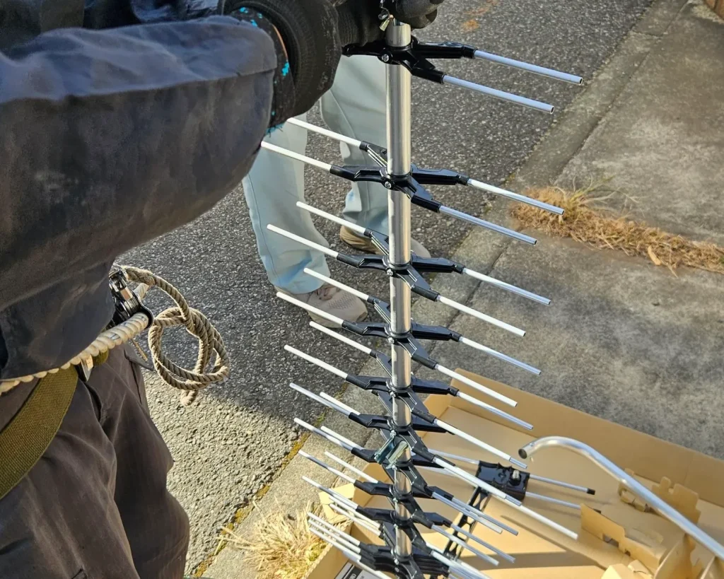 栃木市 テレビアンテナ 交換工事 施工前